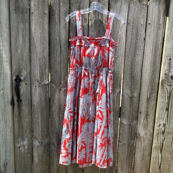 Talbots Oasis Palm Fit and Flare Voile Dress - Picture 5 of 9